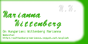 marianna wittenberg business card